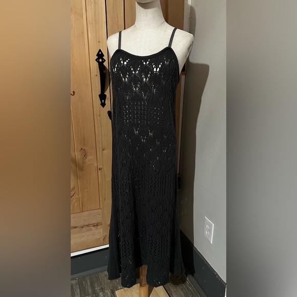Grey Crochet Maxi Dress - Picture 2 of 8